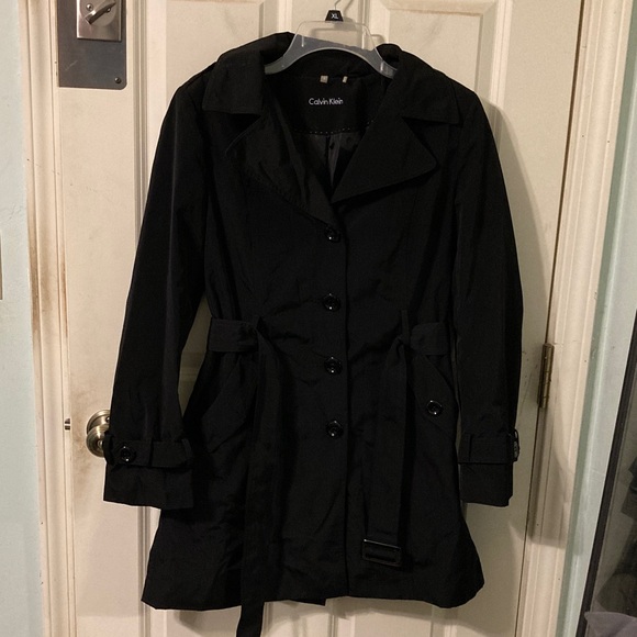 Calvin Klein Jackets & Blazers - Calvin Klein Classic Black Trench Coat Small S